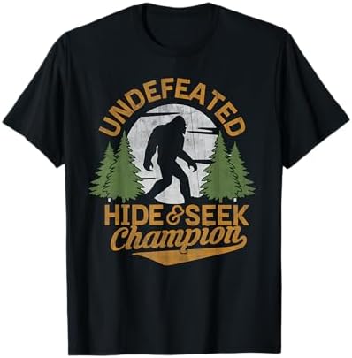 Amazon.com: Undefeated Hide And Seek World Champion Bigfoot T